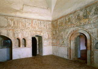 Místnost s legendou svatého Jiří, se někdejším hlavním vstupem do paláce