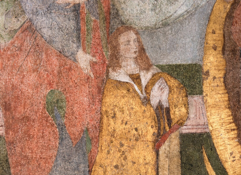 Jindřich IV. z Hradce zpodobněný v kapli Panny Marie ve Španělském křídle. Jindřich IV. z Hradce zpodobněný v kapli Panny Marie ve Španělském křídle.