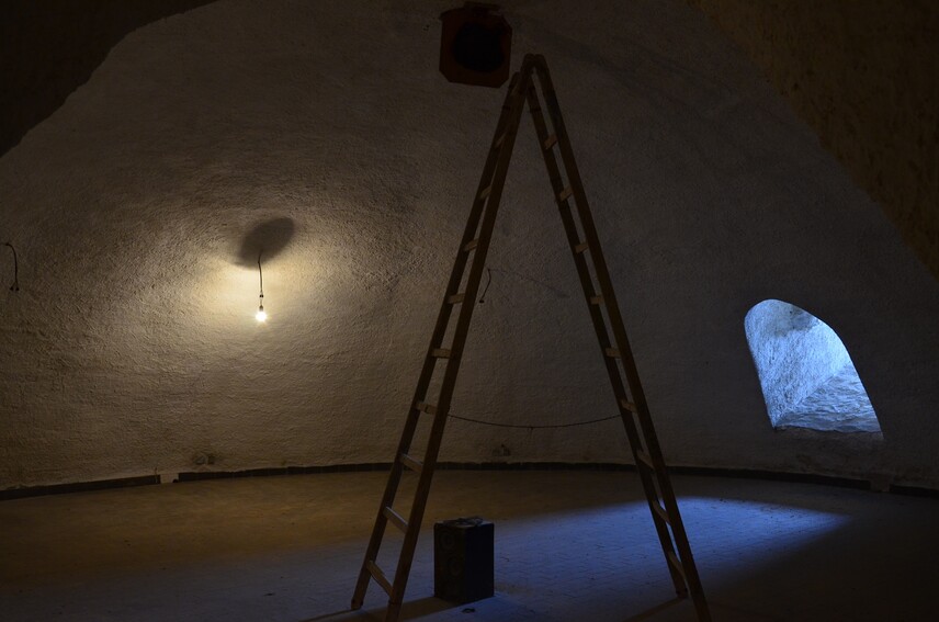 Sklepení hudebního pavilonu Rondelu - utajená místnost pro hudebníky Sklepení hudebního pavilonu Rondelu - utajená místnost pro hudebníky
